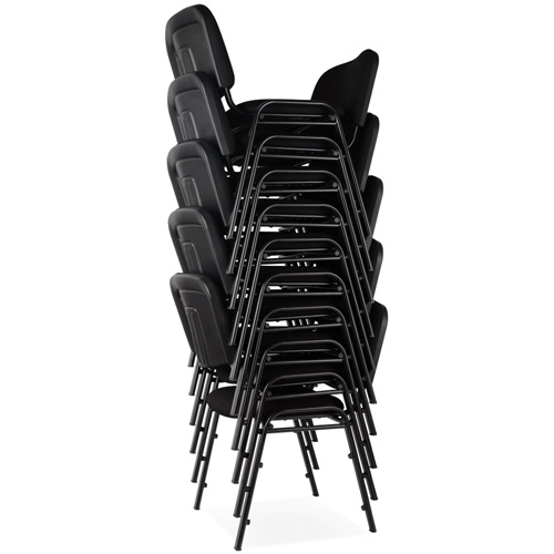 Stacking Chairs, Fabric, 32" High, 250 lbs. Capacity, Black Distribution Élite MP