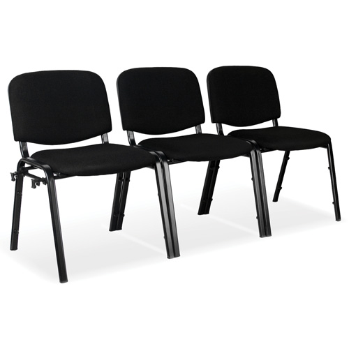 Stacking Chairs, Fabric, 32" High, 250 lbs. Capacity, Black Distribution Élite MP