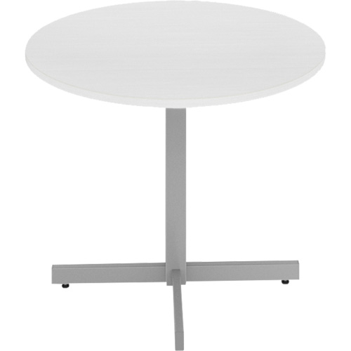 Newland Height-Adjustable Round Table, 36" L x 36" W x 29" H, 1" Top, Laminate/Polypropylene, White Distribution Élite MP