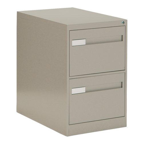 Vertical Filing Cabinet with Recessed Drawer Handles, 2 Drawers, 18.15" W x 26.56" D x 29" H, Beige Distribution Élite MP