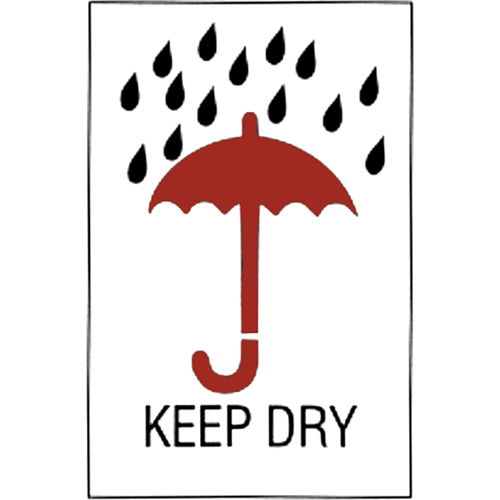 &eacute;tiquettes pour traitement sp&eacute;cial Keep Dry, 6" lo x 4" la, Rouge/blanc Distribution Élite MP