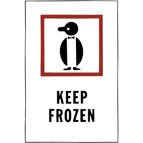 "Keep Frozen" Special Handling Labels, 6" L x 4" W, Red on White Distribution Élite MP