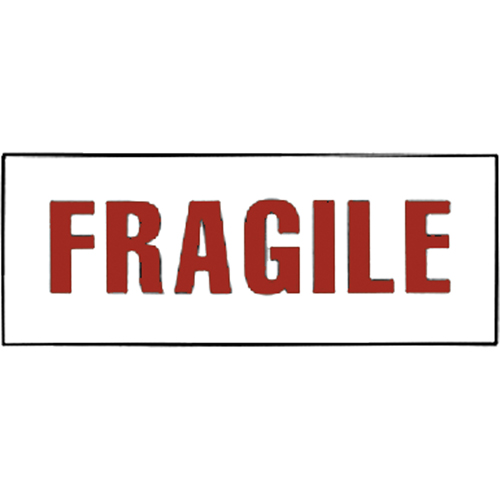 &eacute;tiquettes pour traitement sp&eacute;cial Fragile, 6" lo x 2" la, Rouge/blanc Distribution Élite MP