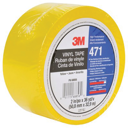 471 Vinyl Tape, 50.8 mm (2") W x 32.9 m (108') L, 5.3 mils, Yellow Distribution Élite MP