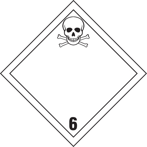 &eacute;tiquettes d'exp&eacute;dition TMD, Classe 6,1, Substances toxiques, Vinyle Distribution Élite MP