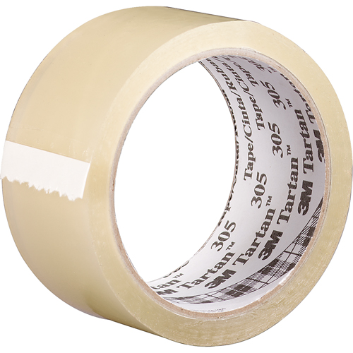 Tartan 305 Box Sealing Tape, Acrylic Adhesive, 1.6 mil, 48 mm (2") x 100 m (328') Distribution Élite MP