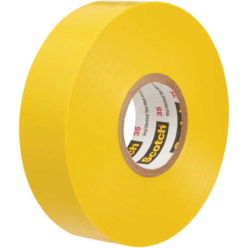Rubans en vinyle pour codage en couleurs 35 Scotch, 12,7 mm (1/2") x 6,1 m (20'), Jaune, 7 mils Distribution Élite MP