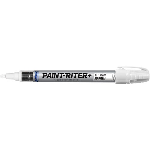 Marqueur &agrave; peinture nettoyable au d&eacute;tergent Paint-Riter+, Liquide, Blanc Distribution Élite MP