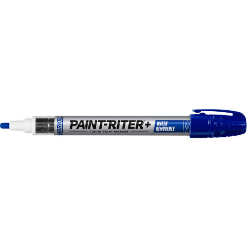 Marqueur &agrave; la peinture nettoyable &agrave; l'eau Paint-Riter+, Liquide, Bleu Distribution Élite MP