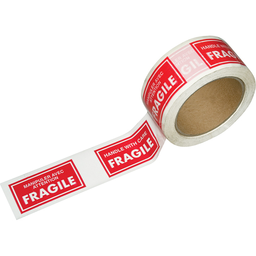 Pre-Printed Message Tapes, 1-7/8" W, White on Red Distribution Élite MP