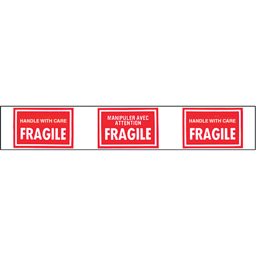 Pre-Printed Message Tapes, 1-7/8" W, White on Red Distribution Élite MP