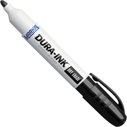 Marqueurs &agrave; essuyage &agrave; sec Dura-Ink, Noir, Pointe Ronde Distribution Élite MP