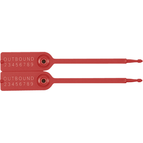 Gemini&reg; Tote Seals, 7-1/4", Plastic, Pull-Through Distribution Élite MP