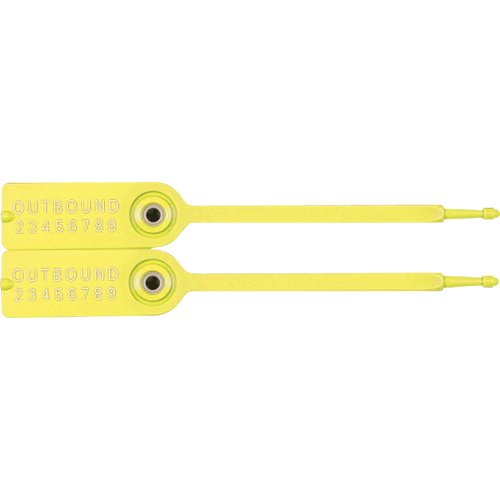 Gemini&reg; Tote Seals, 7-1/4", Plastic, Pull-Through Distribution Élite MP