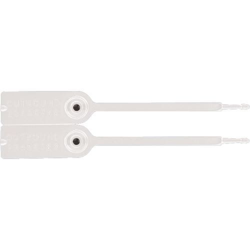 Gemini&reg; Tote Seals, 7-1/4", Plastic, Pull-Through Distribution Élite MP