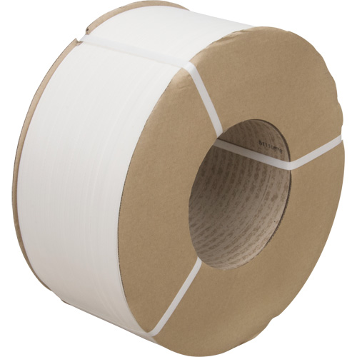 Feuillard, Polypropyl&egrave;ne, 3/8" la x 12900' lo, Blanc, Calibre Machine Distribution Élite MP