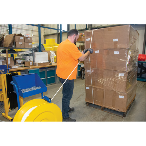 Feuillard, Polypropyl&egrave;ne, 3/8" la x 12900' lo, Blanc, Calibre Machine Distribution Élite MP