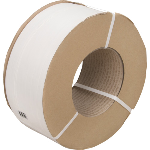 Strapping, Polypropylene, 1/2" W x 9900' L, White, Machine Grade Distribution Élite MP