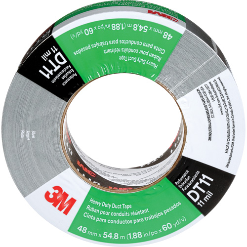 DT11 Heavy-Duty Duct Tape, 11 mils, Silver, 48 mm (2") x 55 m (180') Distribution Élite MP