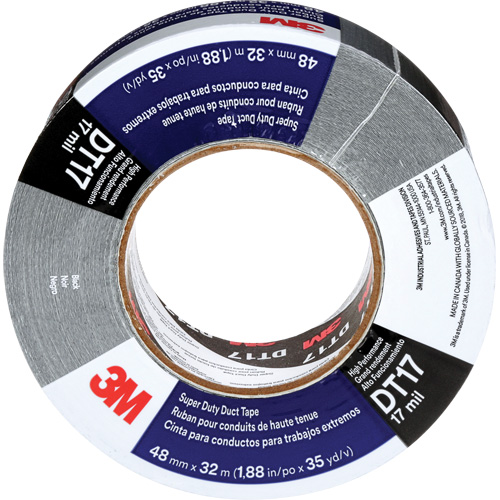 DT17 Super-Duty Duct Tape, 17 mils, Black, 48 mm (2") x 32 m (105') Distribution Élite MP