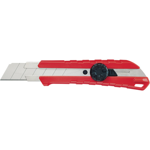Couteau &agrave; lame cassable, 25 mm, Carbure, Prise en Caoutchouc/Polypropyl&egrave;ne Distribution Élite MP