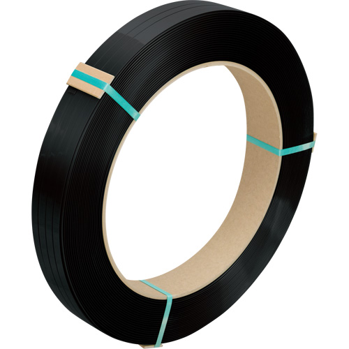 Feuillard, Polyester, 1/2" la x 3250' lo, Noir, Calibre Manuel Distribution Élite MP