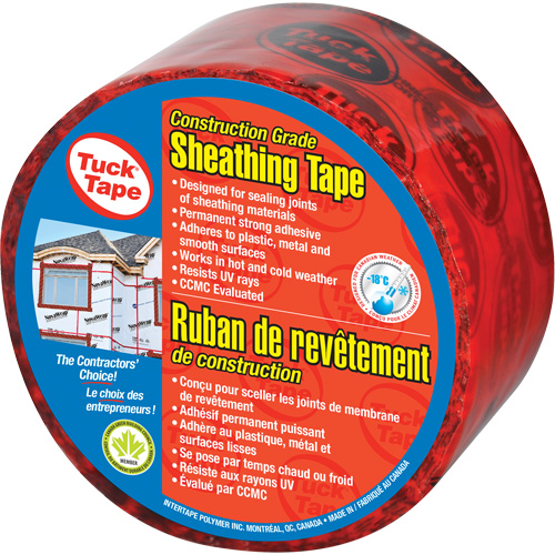 Contractors Sheathing Tape, 60 mm (2-3/8") x 55 m (180.4'), Red Distribution Élite MP