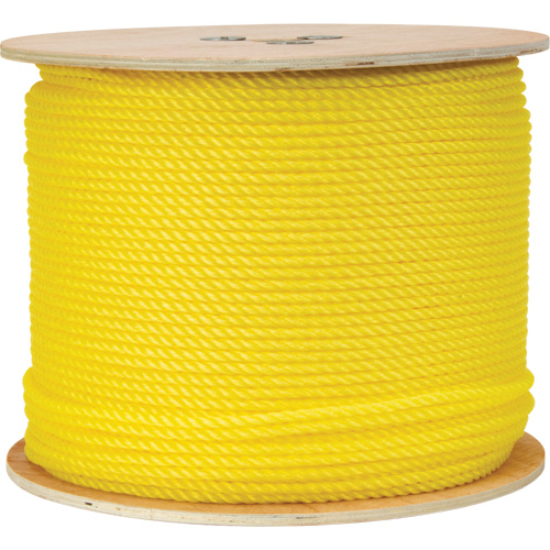 1/4" Braided Yellow Rope, Polypropylene, 1300' Distribution Élite MP