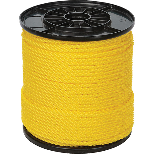 Corde torsad&eacute;e jaune &agrave; trois brins 1/4", Polypropyl&egrave;ne, 550' Distribution Élite MP