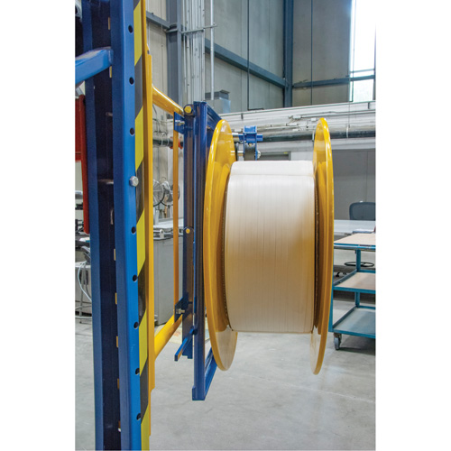 Strapping Dispenser, Polyester/Steel/Polypropylene Straps, 16"/8" Core Dia., 3"/8"/6" Roll Width Distribution Élite MP