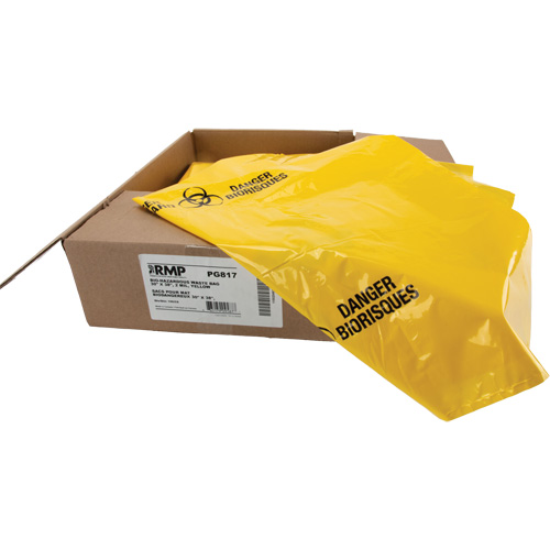 Sacs &agrave; d&eacute;chets, Biorisque, 38" lo x 30" la, 2 mils Distribution Élite MP