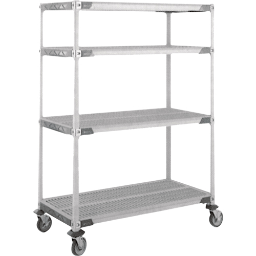 Chariot MetroMax i sur roulettes &agrave; tige, 4 tiers, 18" x 69" x 60", Capacit&eacute; 900 lb Distribution Élite MP