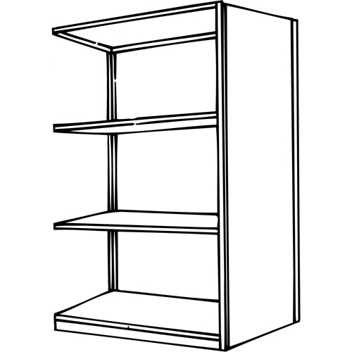 Interlok Shelving Unit, Steel, Boltless, Add-On, 36" W x 76" H x 18" D Distribution Élite MP