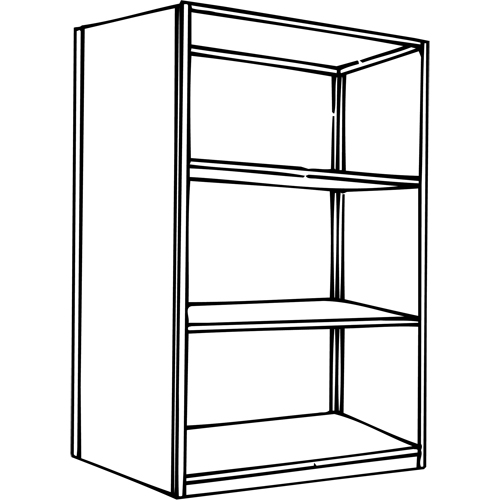 Interlok Shelving Unit, Steel, Boltless, 800 lbs. Capacity, 36" W x 76" H x 24" D Distribution Élite MP