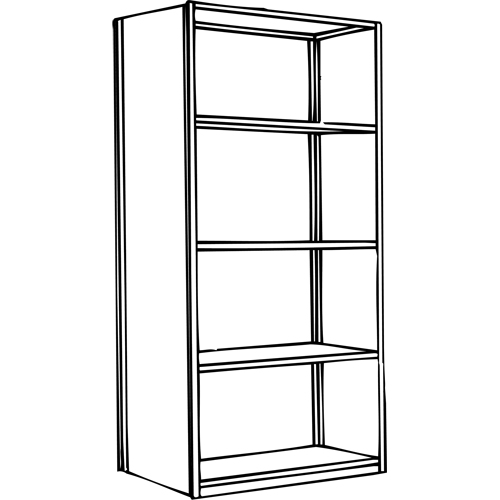 &eacute;l&eacute;ment de rayonnage Interlok, Acier, Sans boulons, Capacit&eacute; 800 lb, 36" la x 100" h x 24" p Distribution Élite MP