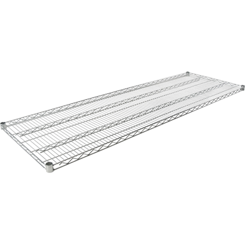 Tablette en treillis pour &eacute;tag&egrave;re robuste en treillis chromat&eacute;, 60" la x 18" p, Capacit&eacute; de 600 lb Distribution Élite MP