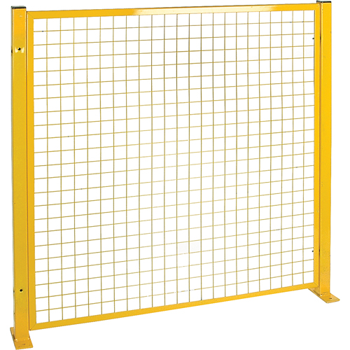 Mesh Style Perimeter Guard, 4' H x 4' W, Yellow Distribution Élite MP