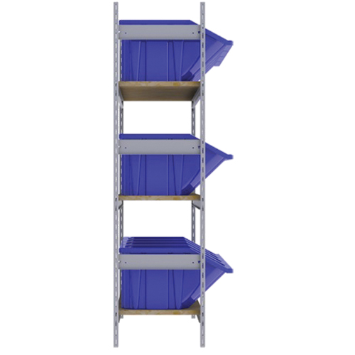 &eacute;tag&egrave;res larges avec bacs g&eacute;ants en plastique, Acier, Sans boulons, De base, 66" la x 60" h x 18" p Distribution Élite MP