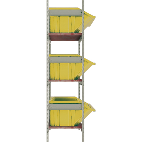 &eacute;tag&egrave;res larges avec bacs g&eacute;ants en plastique, Acier, Sans boulons, De base, 66" la x 60" h x 18" p Distribution Élite MP