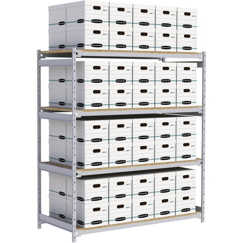 &eacute;tag&egrave;re-classeur de grande largeur, Acier, 4 Tablettes, 72" la x 32" p x 84" h Distribution Élite MP