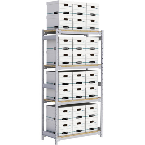 &eacute;tag&egrave;re-classeur de grande largeur, Acier, 4 Tablettes, 42" la x 18" p x 84" h Distribution Élite MP