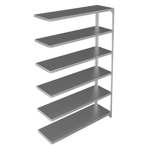&eacute;l&eacute;ment de rayonnage, Acier galvanis&eacute;, Montant &agrave; fente, Capacit&eacute; 300 lb, 48" la x 72" h x 15" p Distribution Élite MP