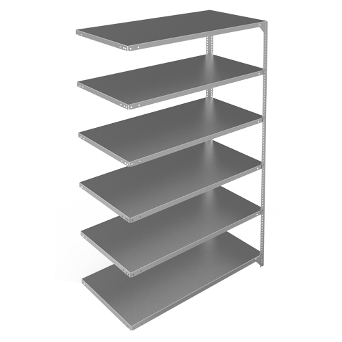 &eacute;l&eacute;ment de rayonnage, Acier galvanis&eacute;, Montant &agrave; fente, Capacit&eacute; 275 lb, 48" la x 72" h x 24" p Distribution Élite MP