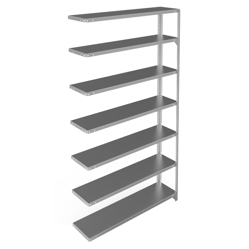 &eacute;l&eacute;ment de rayonnage, Acier galvanis&eacute;, Montant &agrave; fente, Capacit&eacute; 300 lb, 48" la x 84" h x 12" p Distribution Élite MP