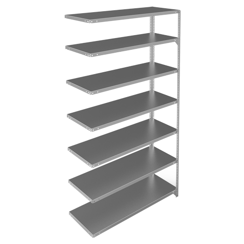 &eacute;l&eacute;ment de rayonnage, Acier galvanis&eacute;, Montant &agrave; fente, Capacit&eacute; 275 lb, 48" la x 84" h x 18" p Distribution Élite MP