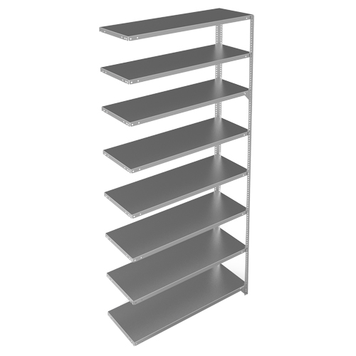 &eacute;l&eacute;ment de rayonnage, Acier galvanis&eacute;, Montant &agrave; fente, Capacit&eacute; 300 lb, 48" la x 96" h x 15" p Distribution Élite MP