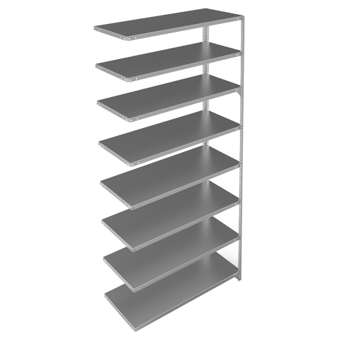 &eacute;l&eacute;ment de rayonnage, Acier galvanis&eacute;, Montant &agrave; fente, Capacit&eacute; 275 lb, 48" la x 96" h x 18" p Distribution Élite MP