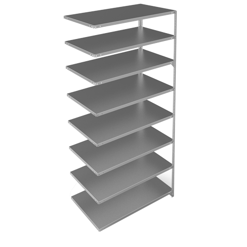&eacute;l&eacute;ment de rayonnage, Acier galvanis&eacute;, Montant &agrave; fente, Capacit&eacute; 275 lb, 48" la x 96" h x 24" p Distribution Élite MP
