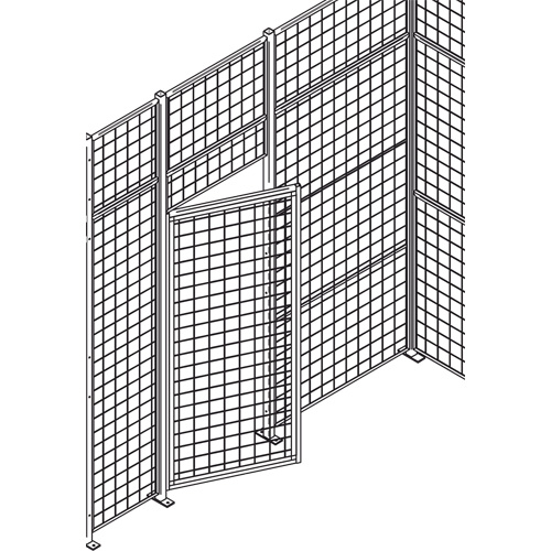 Porte basculante standard pour cloison en treillis m&eacute;tallique, 3' la x 7' h Distribution Élite MP
