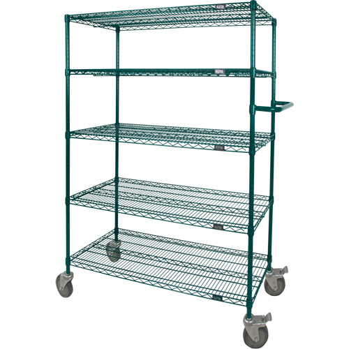 Chariot en treillis m&eacute;tallique &agrave; pousser, Fini &eacute;poxy, 36" x 69" x 24", Capacit&eacute; 600 lb Distribution Élite MP